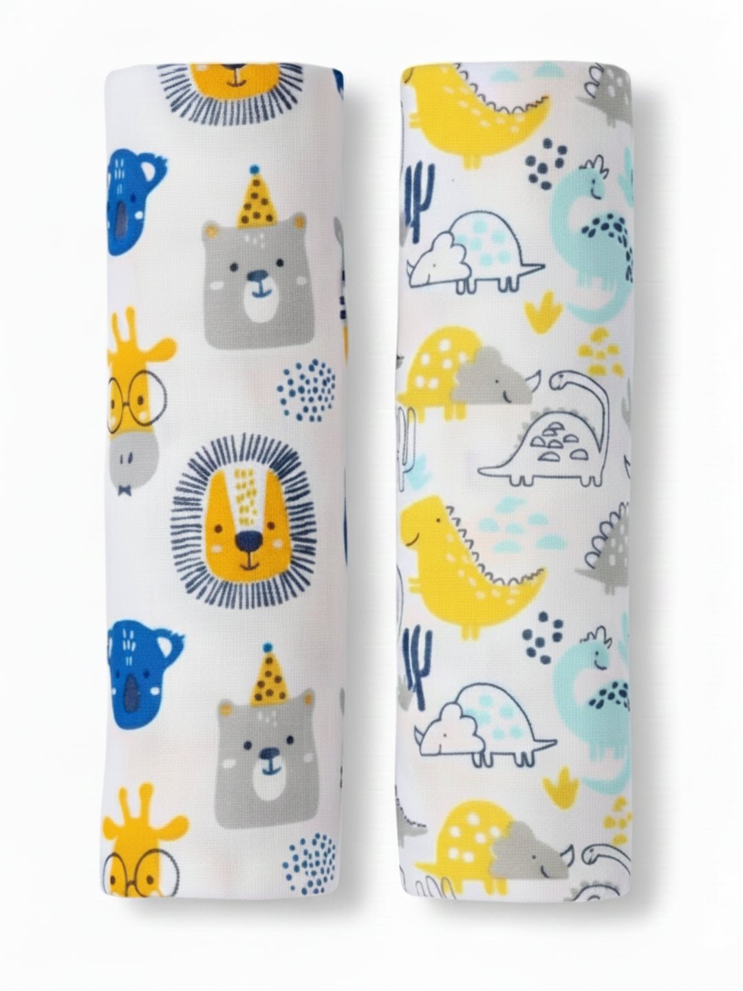 Baby Swaddle Wrap Combo - Guess The Animal & Dino Forest - Muslin Swaddle Wrap