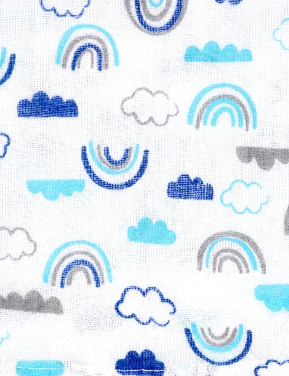 Baby Swaddle Wrap Combo- Happy Rainbow & Blue Forest - MSW-HRBF