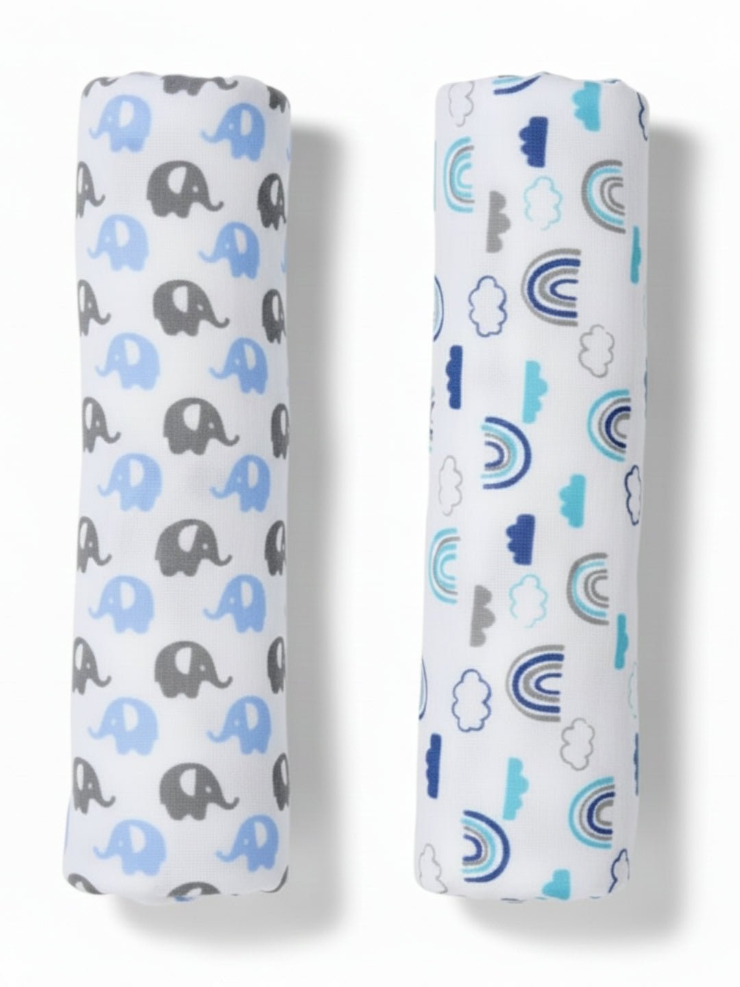 Baby Swaddle Wrap Combo - Happy Rainbow & Mumbo Jumbo - Muslin Swaddle Wrap