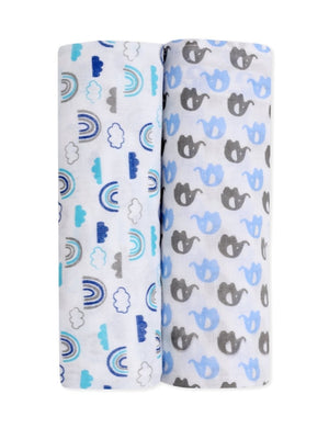 Baby Swaddle Wrap Combo- Happy Rainbow & Mumbo Jumbo - MSW-HRMJ
