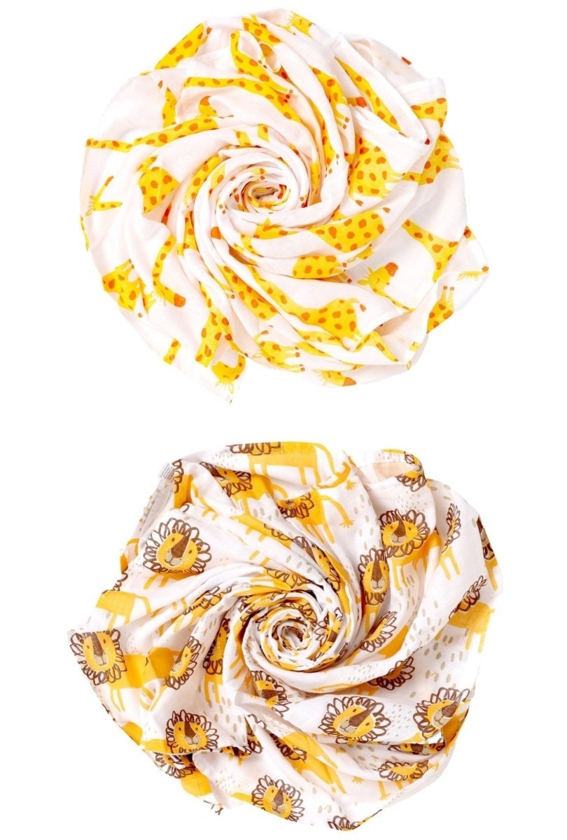 Baby Swaddle Wrap Combo- Jungle King & Tall As A Giraffe - MSW-JKTG
