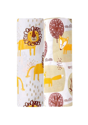 Baby Swaddle Wrap Combo- Little Fox & Jungle King - MSW-LFJK