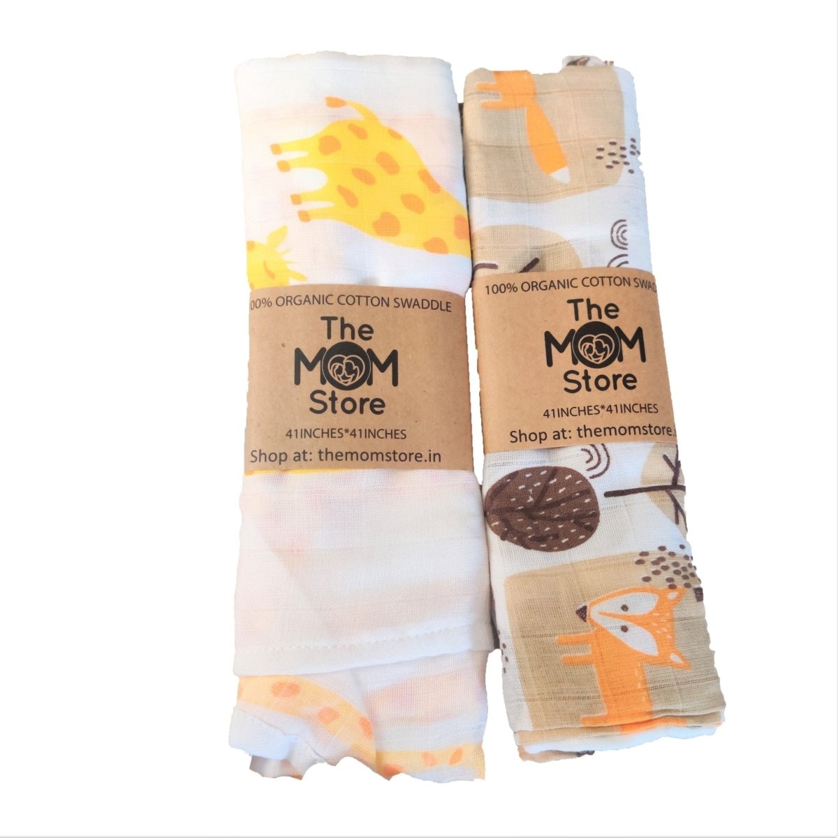 Baby Swaddle Wrap Combo- Little Fox & Tall as a Giraffe - MSW-LFTG