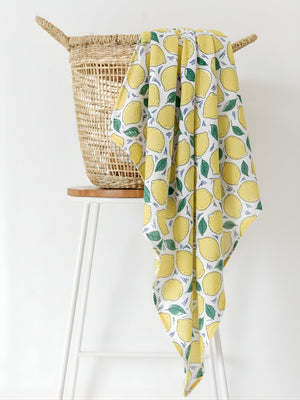 Baby Swaddle Wrap - Fruity Lime - Muslin Swaddle Wrap