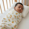 Baby Swaddle Wrap - Fruity Pineapple - Muslin Swaddle Wrap