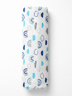 Baby Swaddle Wrap - Happy Rainbow - Muslin Swaddle Wrap