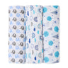 Baby Swaddle Wrap- Happy Rainbow, Mumbo Jumbo & Blue Forest - MSW-HRMJBF