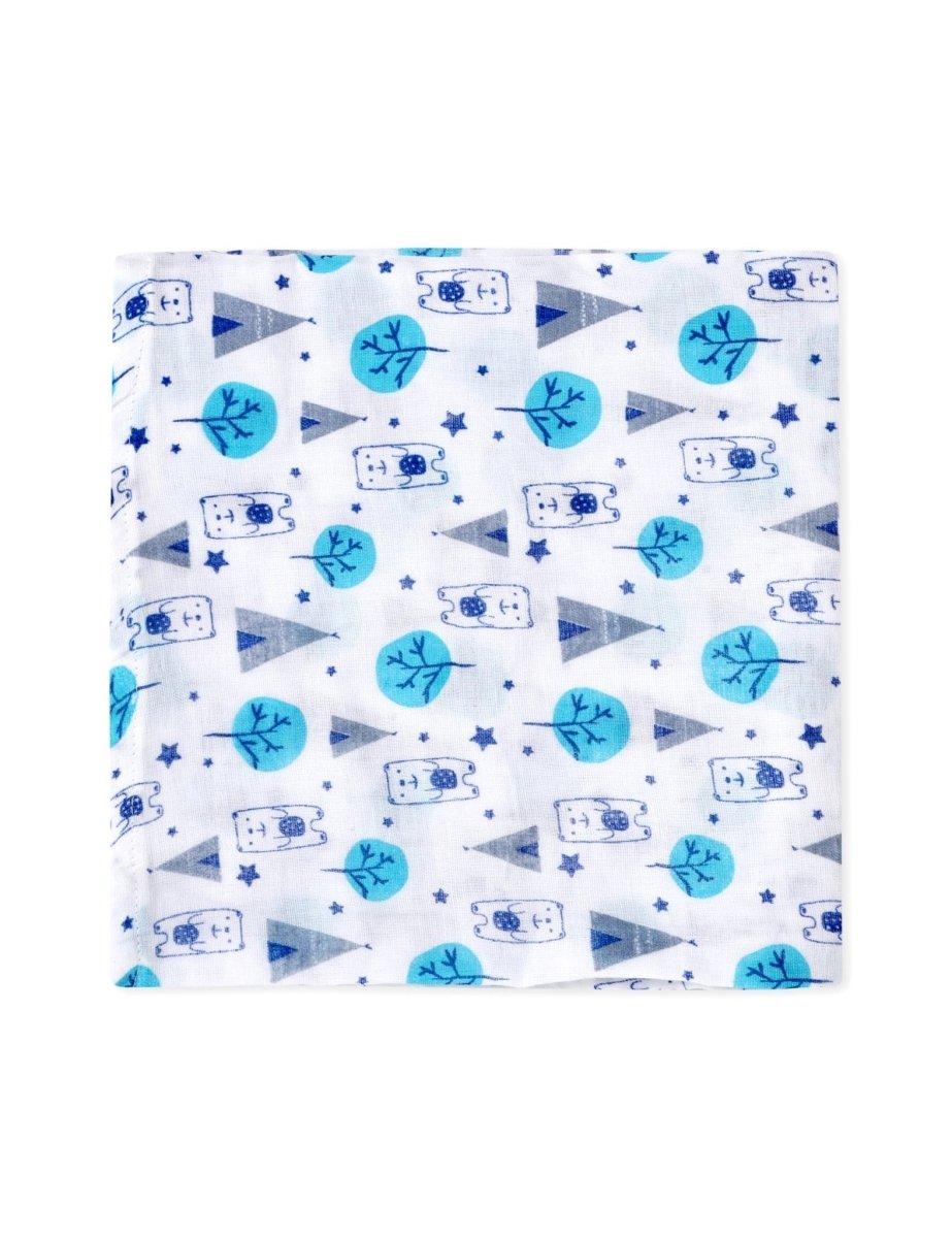 Baby Swaddle Wrap- Happy Rainbow, Mumbo Jumbo & Blue Forest - MSW-HRMJBF