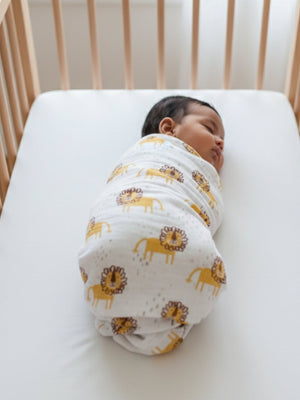 Baby Swaddle Wrap - Jungle King - Muslin Swaddle Wrap