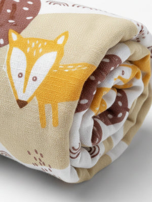 Baby Swaddle Wrap - Little Fox - Muslin Swaddle Wrap