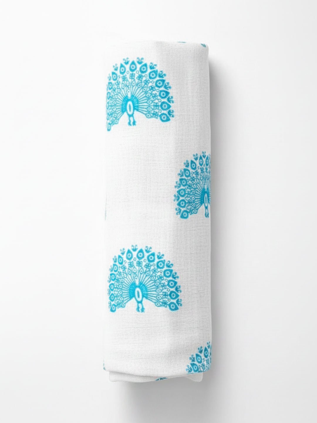 Baby Swaddle Wrap - Little Peacock - Muslin Swaddle Wrap - Little Peacock Muslin Swaddle Wrap