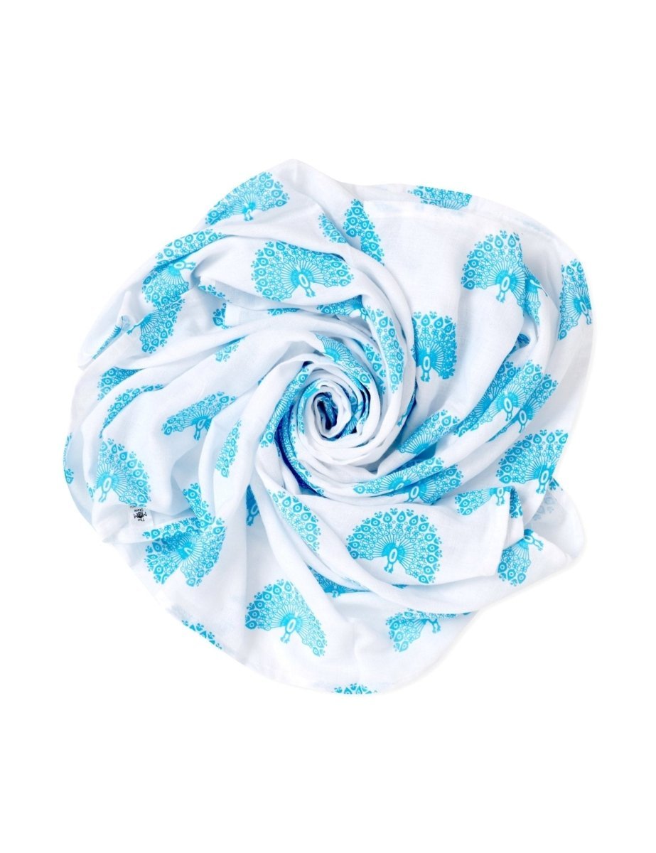 Baby Swaddle Wrap- Little Peacock - MS-LTPK