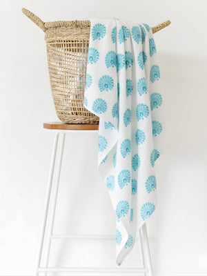 Baby Swaddle Wrap - Little Peacock - Muslin Swaddle Wrap - Little Peacock Muslin Swaddle Wrap
