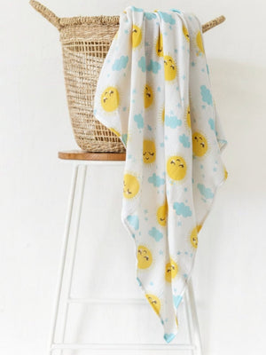 Baby Swaddle Wrap - Little Sunshine - Muslin Swaddle Wrap - Little Sunshine Muslin Swaddle Wrap