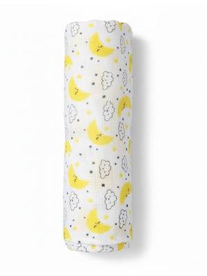 Baby Swaddle Wrap- Moon and Stars - MS-MNST
