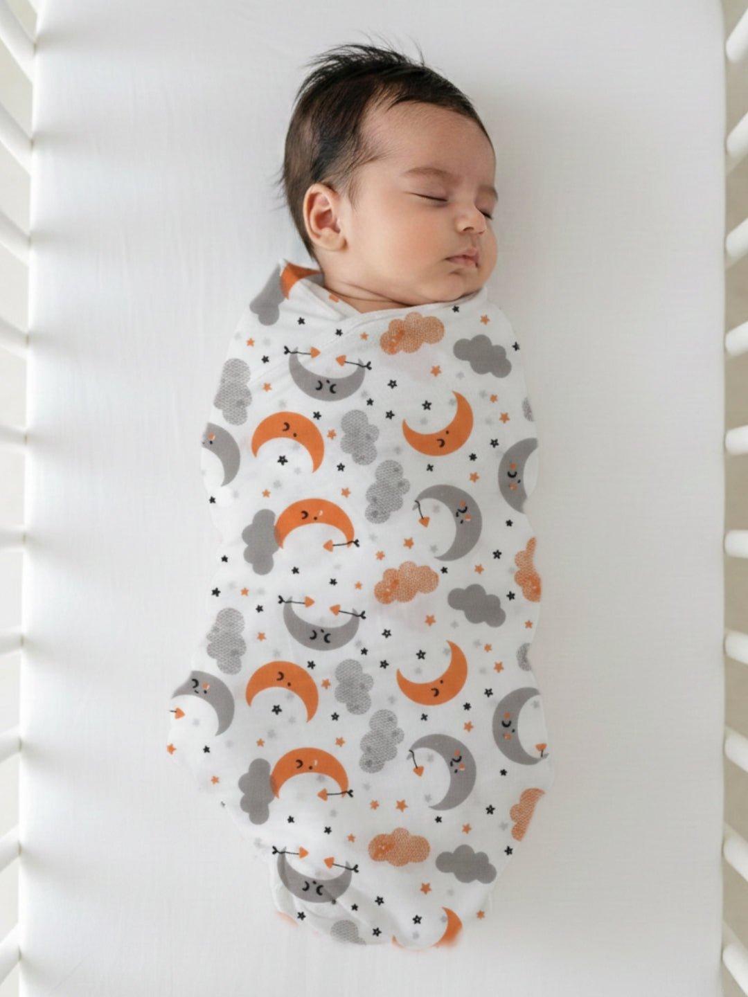 Baby Swaddle Wrap - Moon Kid - Muslin Swaddle Wrap - Moon Kid Muslin Swaddle Wrap