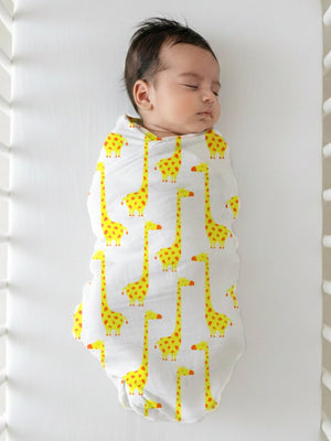 Baby Swaddle Wrap - Tall as a Giraffe - Muslin Swaddle Wrap