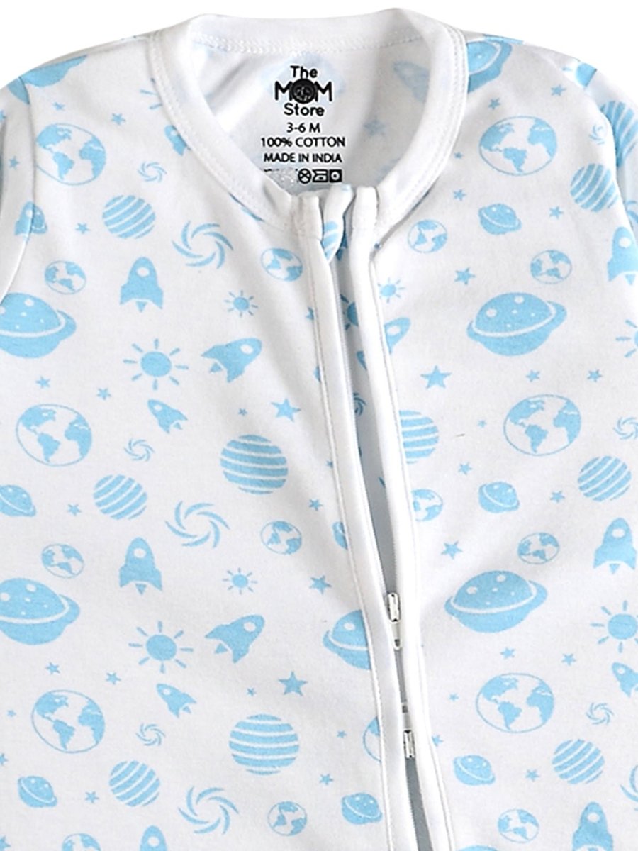 Baby Zipper Romper Combo of 3: Elephantastic-Happy Cloud-Out Of World - ROM3-ZP-EHO-0-3