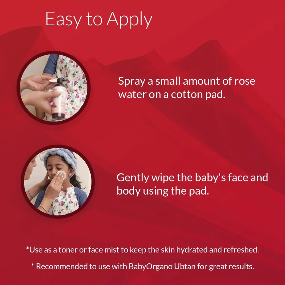 BabyOrgano 100% Pure Rose Water/Gulab Jal Steam Distilled Kanauj Roses Skin Toner Face Mist Men & Women - Skin Care