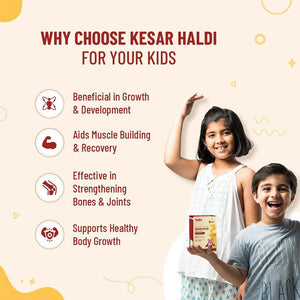BabyOrgano Ayurvedic Kesar Haldi Milk Drink Powder Milk Mix Trial Pack for Kids Growth & Immunity 35g - Baby Food
