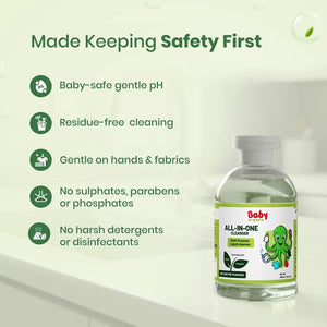 BabyOrgano Baby Bottle & Toy Cleanser Liquid with Neem & Bio - Enzymes (300ml) - Bottle & Toy Cleanser