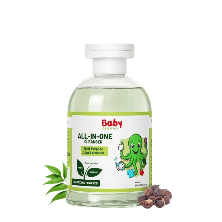 BabyOrgano Baby Bottle & Toy Cleanser Liquid with Neem & Bio - Enzymes (300ml) - Bottle & Toy Cleanser