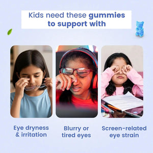 BabyOrgano Eye Care Gummies for Kids 2+ Years | With Carrot, Amla & Bilva | Screen Time Eye Health Support | FSSAI Approved | 30 Gummies - Baby Food & Storage