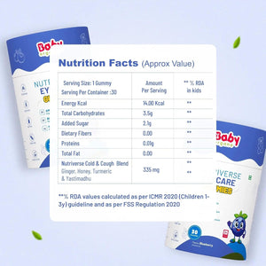 BabyOrgano Eye Care Gummies for Kids 2+ Years | With Carrot, Amla & Bilva | Screen Time Eye Health Support | FSSAI Approved | 30 Gummies - Baby Food & Storage