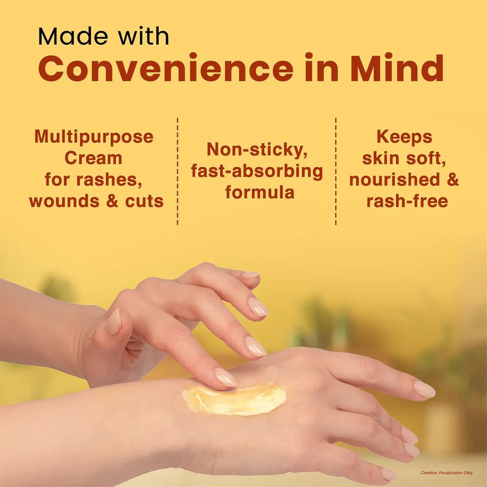 BabyOrgano Haldikavach Rash Cream for Diaper Rash & Skin Relief - Baby Skin Care