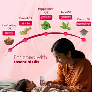 BabyOrgano Hing Roll - On for Colic Gas Relief | Ayurvedic Formula | Pack of 2 - Anti Colic Hing Roll On