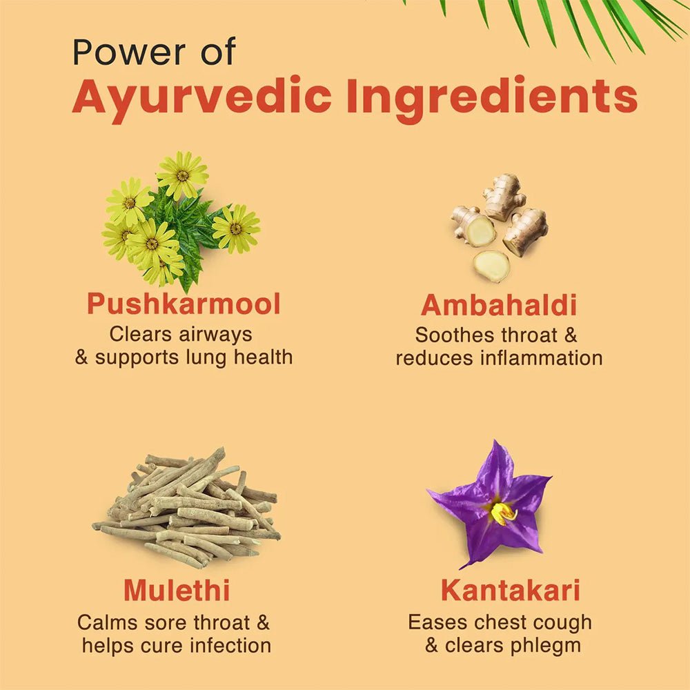 Kanthprash Ayurvedic Cough Syrup for Kids – Relieves Wet & Dry Cough | 2+ Years