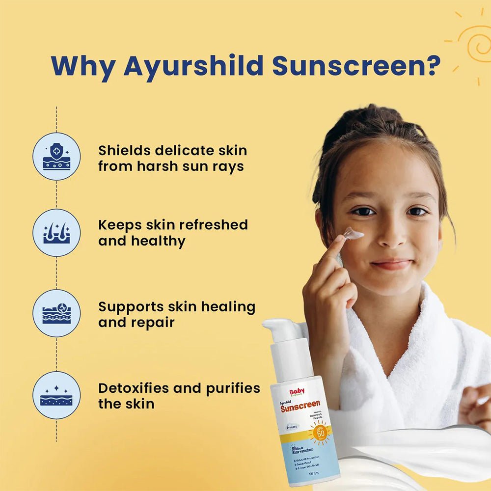 BabyOrgano Kids Sunscreen with Natural Oils & Butter – Broad Spectrum Protection - Baby Skin Care
