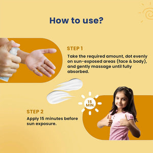 BabyOrgano Kids Sunscreen with Natural Oils & Butter – Broad Spectrum Protection - Baby Skin Care