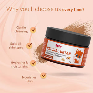 BabyOrgano Natural Ubtan Tan Removal 0+ Months | The Mom Store - Baby Skin Care