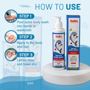 BabyOrgano Nourishing Baby Body Wash 200ml | The Mom Store - Baby Shampoo & Body Wash