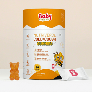 BabyOrgano Nutriverse Cold and Cough Gummies | For Cold and Cough Relief | 2+ Years - Baby Food