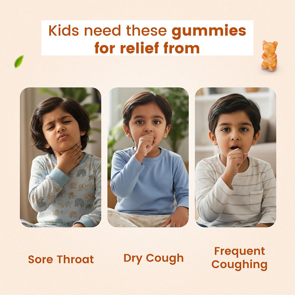BabyOrgano Nutriverse Cold and Cough Gummies | For Cold and Cough Relief | 2+ Years