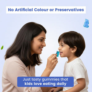 BabyOrgano Nutriverse Eye Care Gummies for Kids (2-15yrs) | Reduces Eye Stress | Blueberry