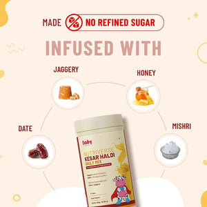 BabyOrgano Nutriverse Kesar Haldi Milk Mix 300g | The Mom Store - Baby Food