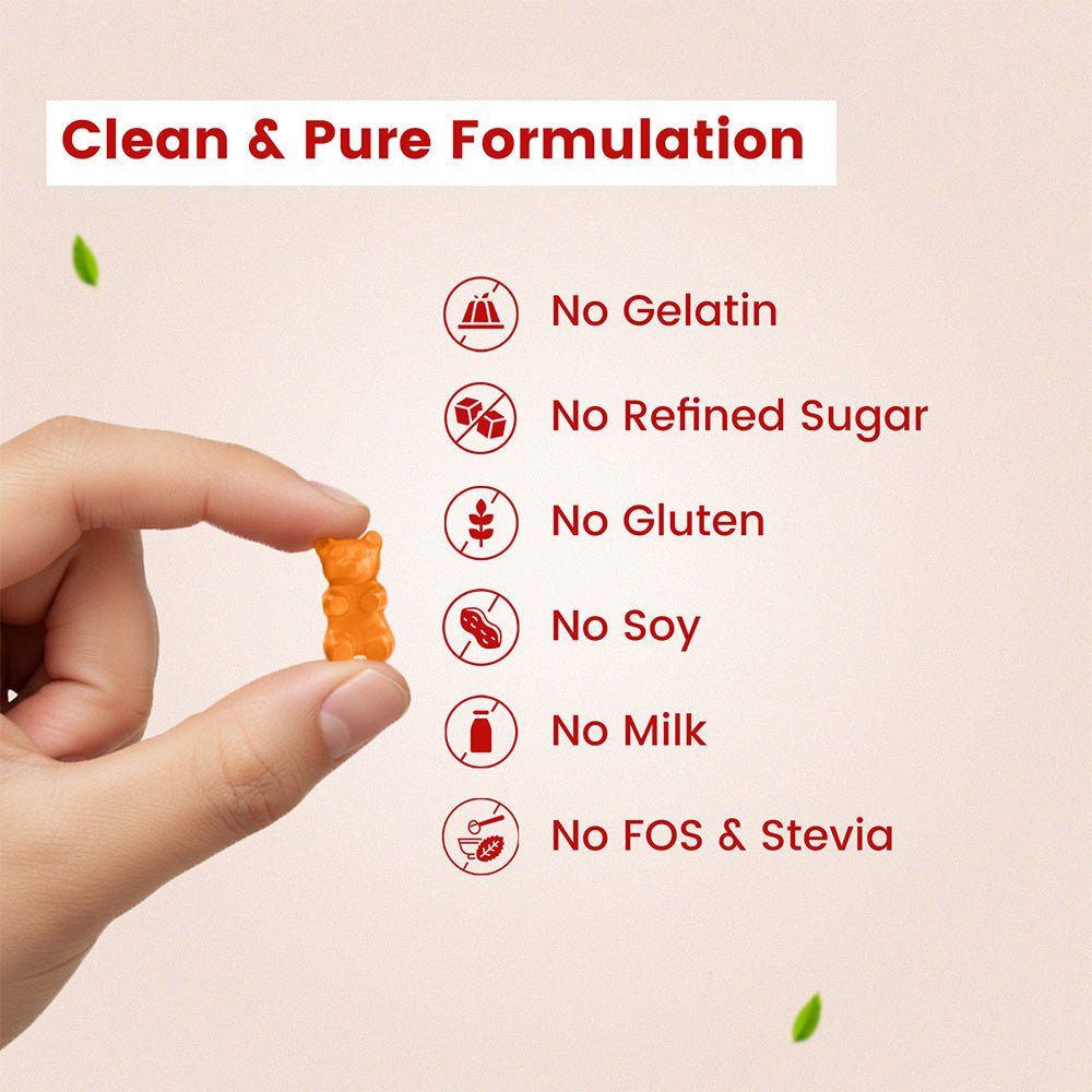 BabyOrgano Nutriverse Immunity Gummies for Kids (2-15 Years) | 4+ Ayurveda-Inspired Herbs | Boosts Stamina, Energy & Vitality | Gelatin-Free, Gluten-Free, Soy-Free | Strawberry Flavor | 30 Gummies