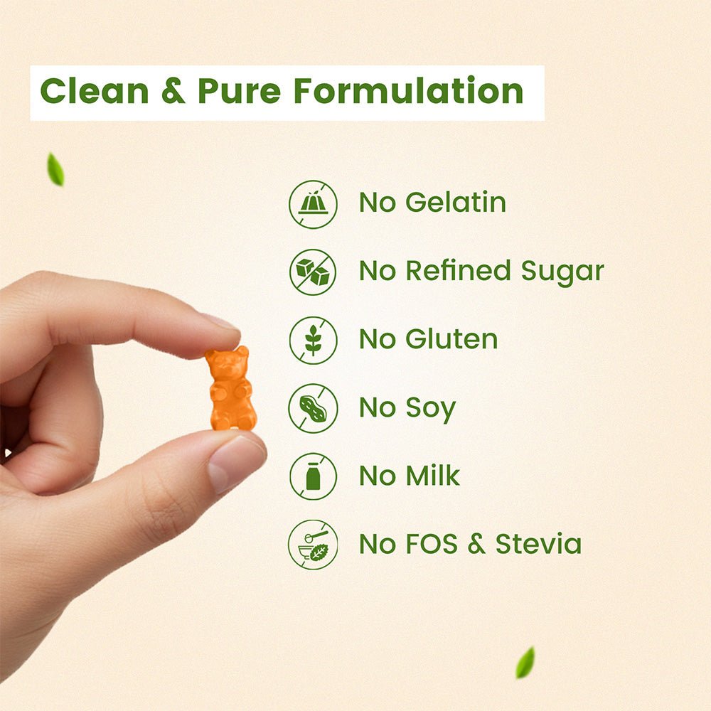 BabyOrgano Nutriverse Multivitamin Immunity Gummies Kids 2 - 15 Yrs |Boosts Energy |Pineapple - Baby Food