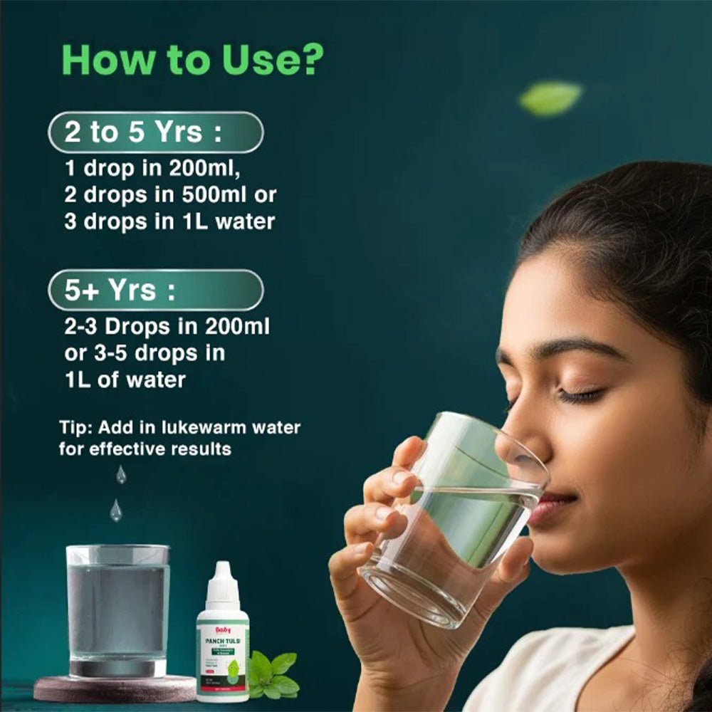 BabyOrgano PanchTulsi Drops | Ayurvedic 5 Tulsi Extracts for Immunity & Respiratory Health