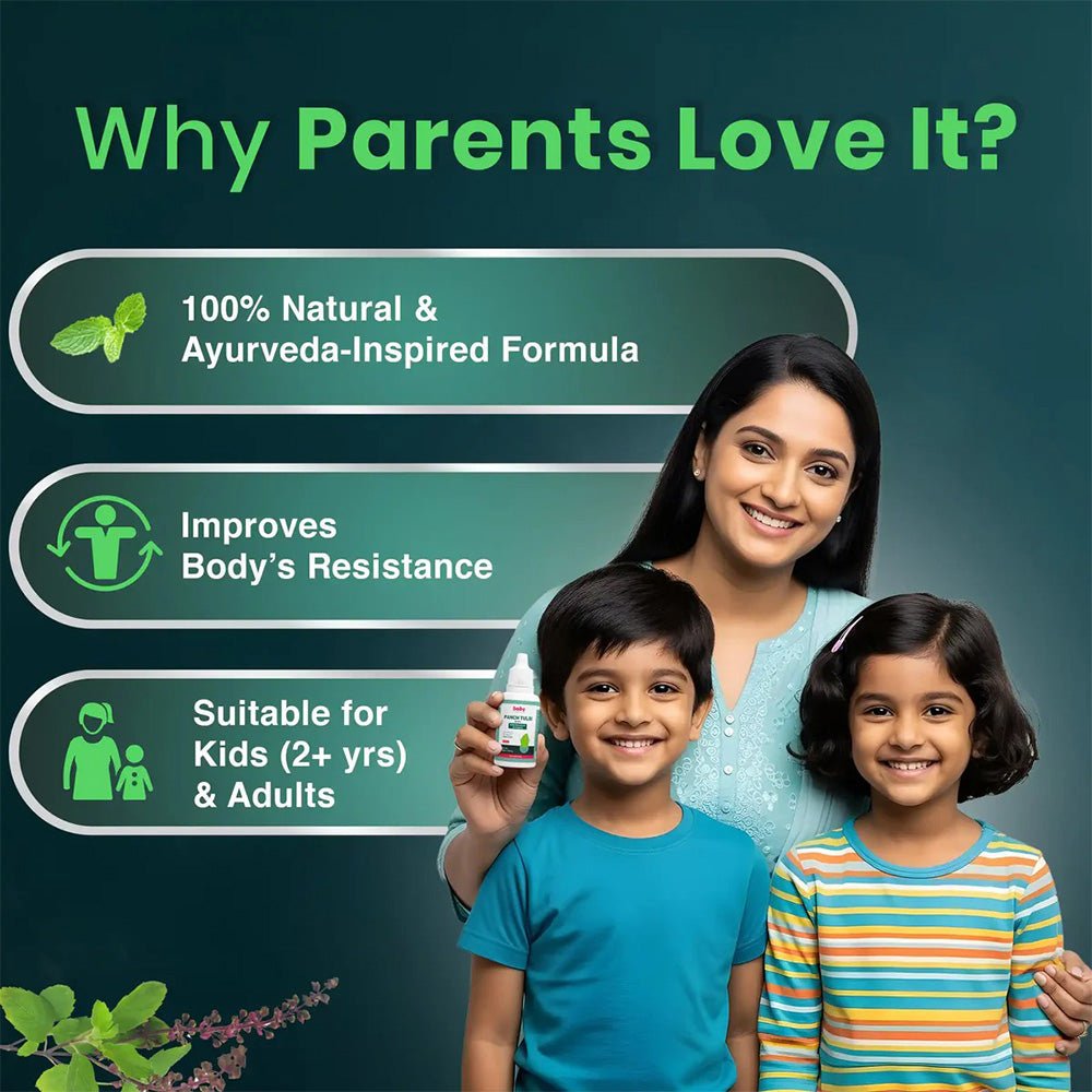 BabyOrgano PanchTulsi Drops | Ayurvedic 5 Tulsi Extracts for Immunity & Respiratory Health