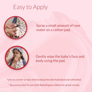 BabyOrgano Pure Rose Water 200ml | The Mom Store - Skin Care