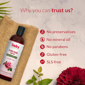 BabyOrgano Pure Rose Water 200ml | The Mom Store - Skin Care