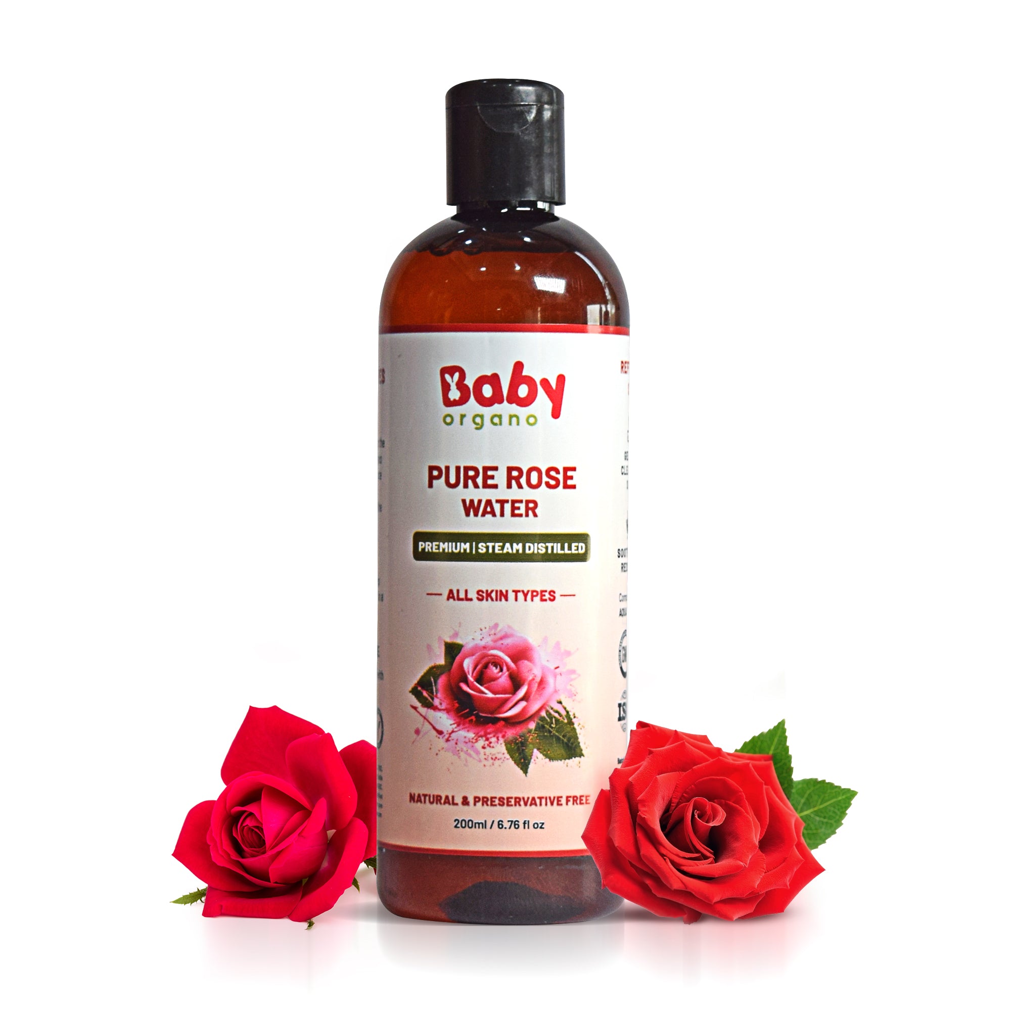 BabyOrgano 100% Pure Rose Water/Gulab Jal Steam Distilled Kanauj Roses Skin Toner Face Mist