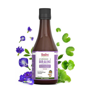 BabyOrgano Shankhpushpi Syrup Kids Memory Focus Ayurvedic 100ml Free Mini | The Mom Store - Baby Food
