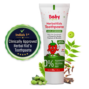 BabyOrgano Strawberry Kids Toothpaste 50g - Baby Grooming & Health