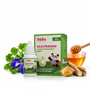 BabyOrgano Swarnaprashan Drops 15ml with 24K Gold & Honey for Kids 0-15Y - Baby Food & Storage