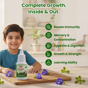 BabyOrgano Swarnaprashan Drops | 24K Gold Swarna Bhasma & Honey | Ayurvedic Immunity, Brain & Memory Booster for Babies & Kids | 0-15 Yrs | 15ml - Baby Food